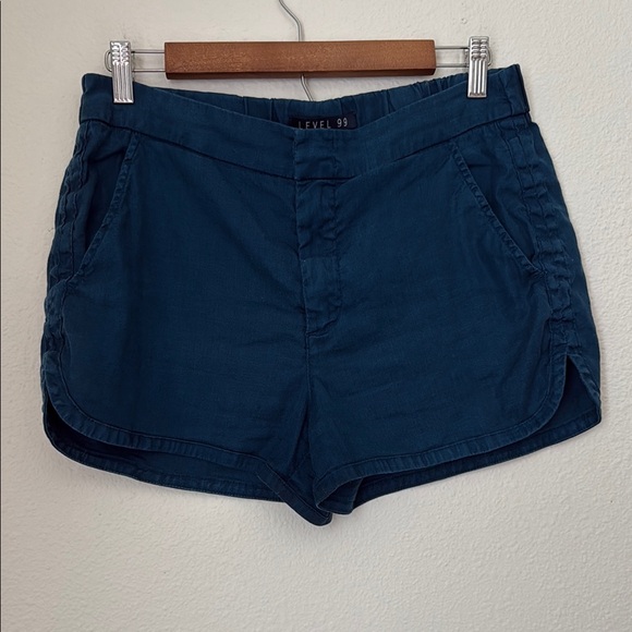 Level 99 Blue Helen Shorts - Picture 1 of 6